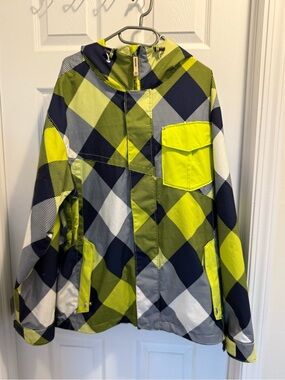 Sessions Ridge Series Snowboard Jacket Men's Size L RECCO Plaid